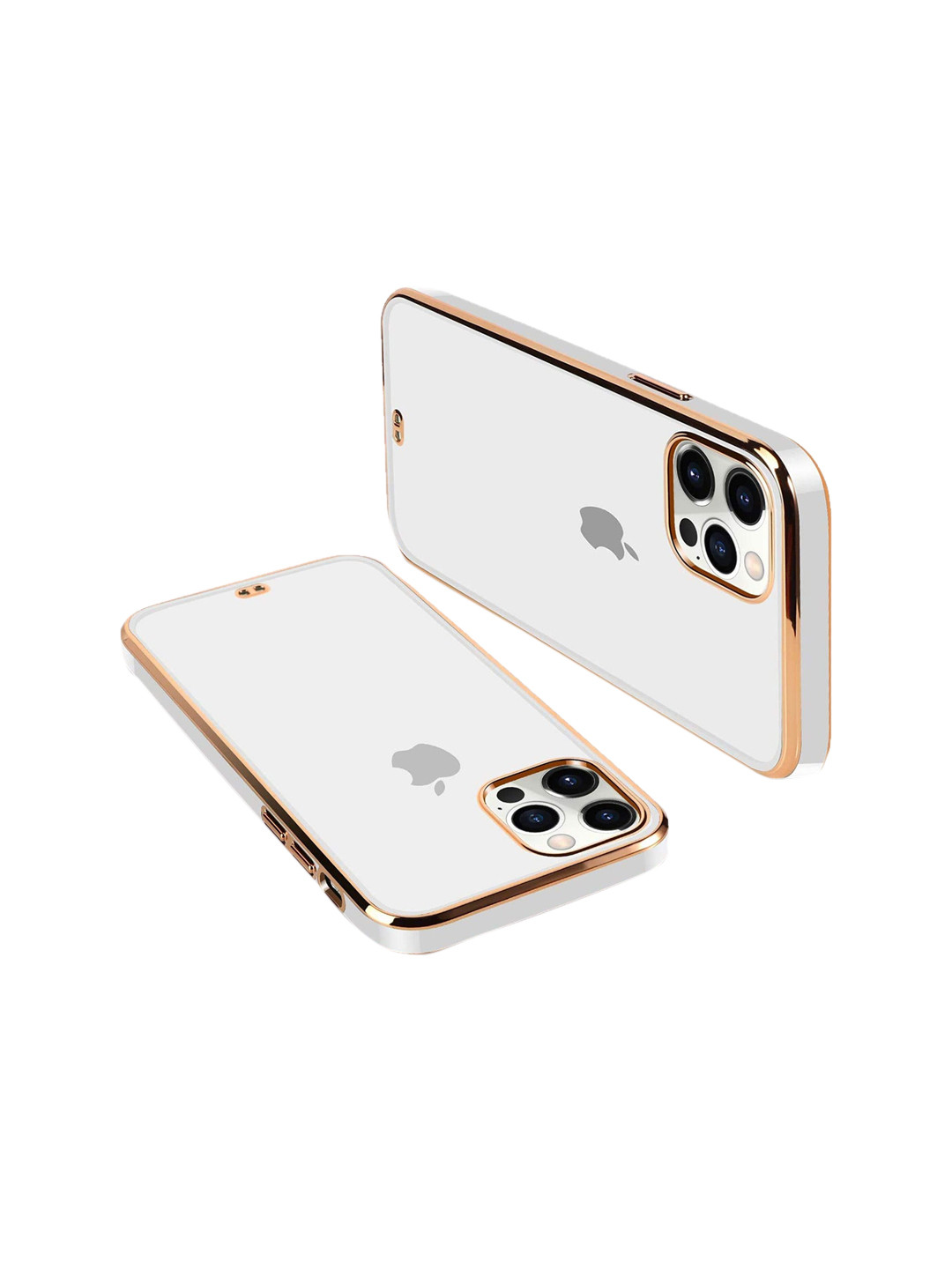 

Karwan Square Platting iPhone 13PROMAX Phone Back Case, White