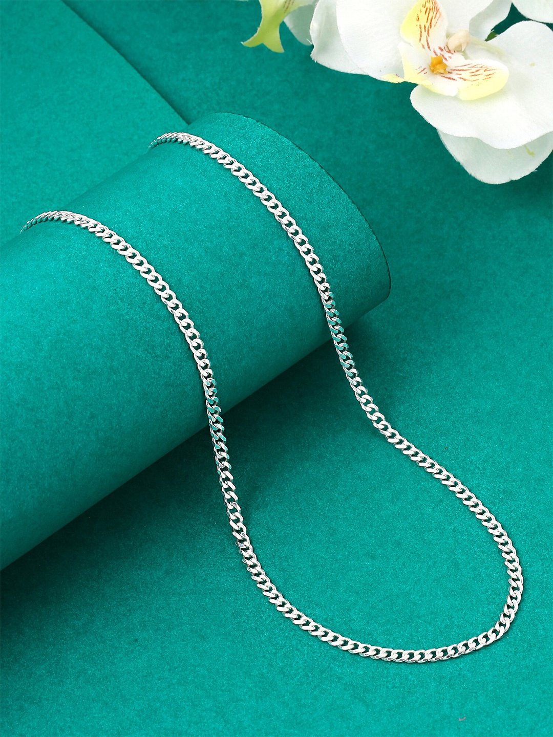 

Raajsi by Yellow Chimes Men 925 Sterling Silver Silver-Plated Link Chain