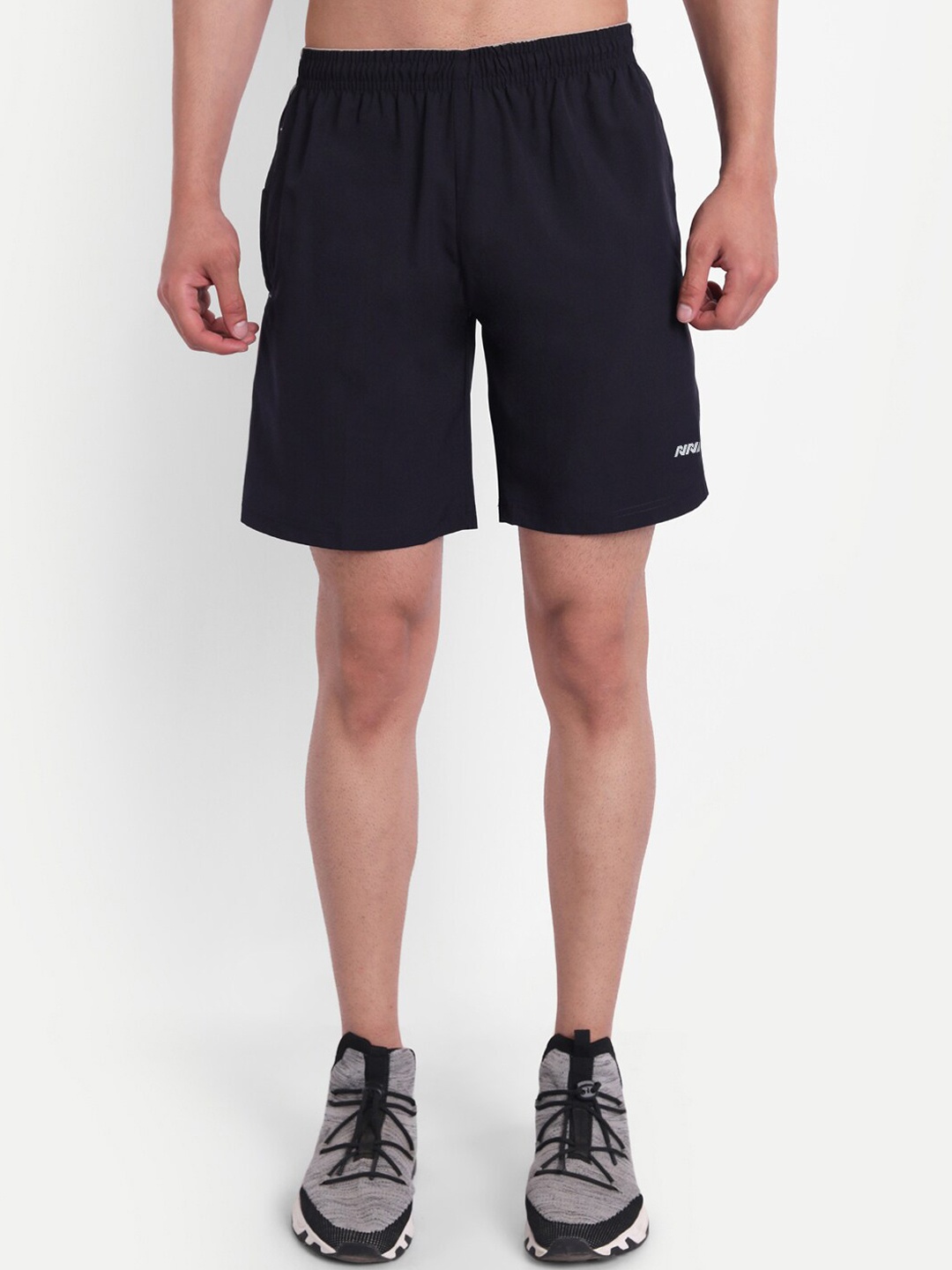 

NNN Men Navy Blue Running Sports Shorts