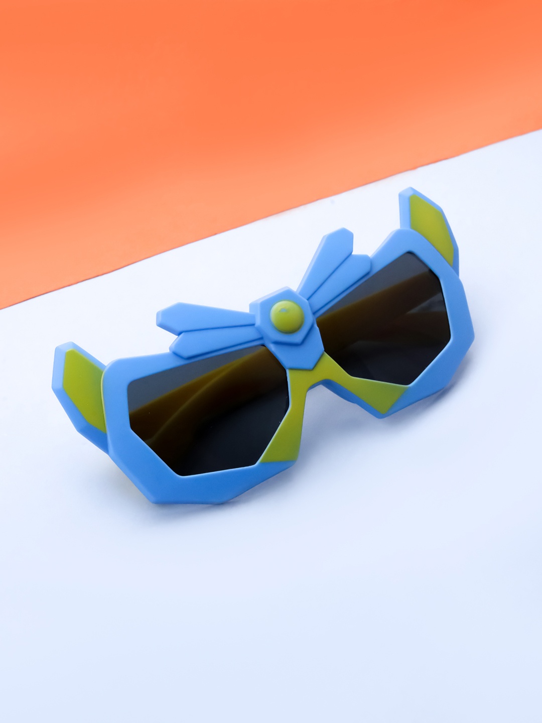 

Spiky Unisex Kids Square Sunglasses with UV Protected Lens, Blue