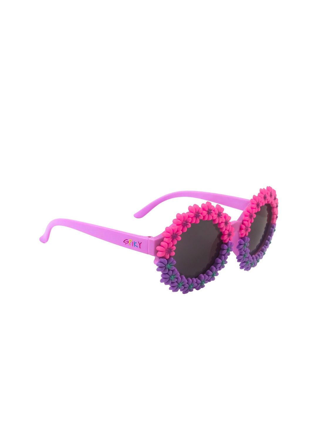 

Spiky Girls Round Sunglasses with UV Protected Lens, Purple