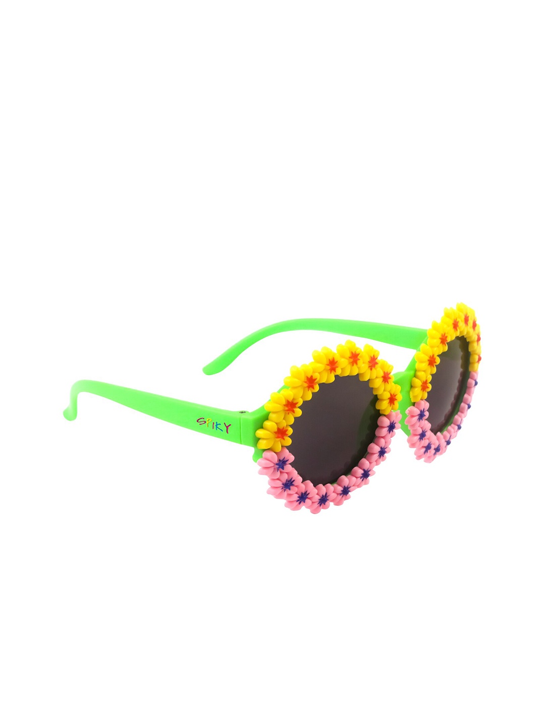 

Spiky Girls Round Sunglasses with UV Protected Lens, Green