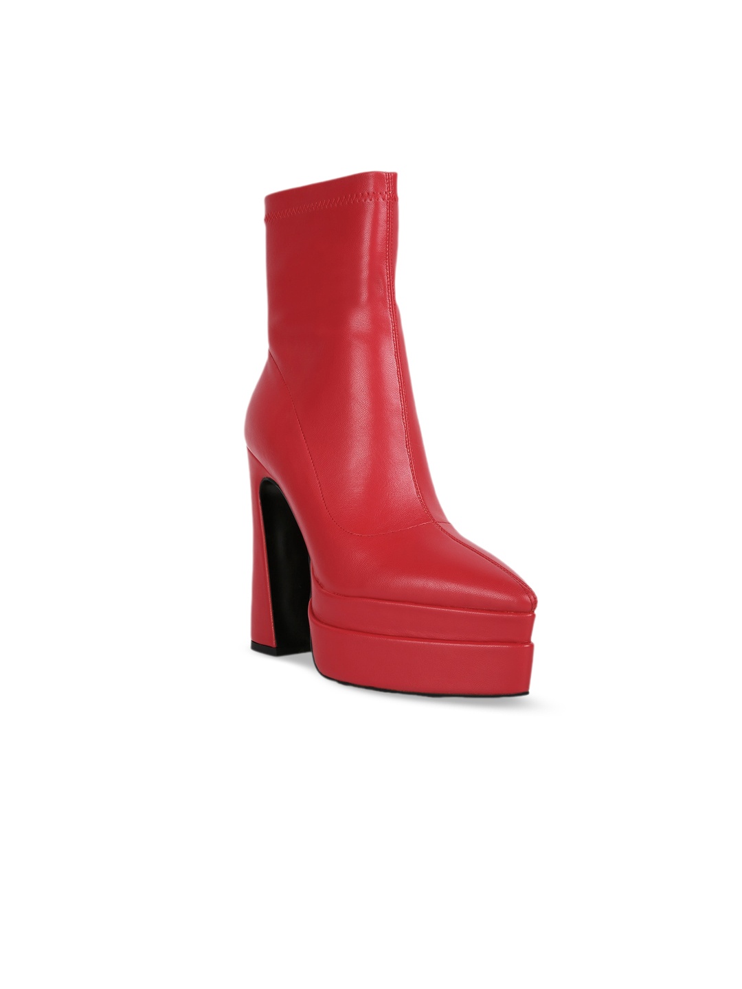 

London Rag Women Platform Ankle Winter Boots, Red