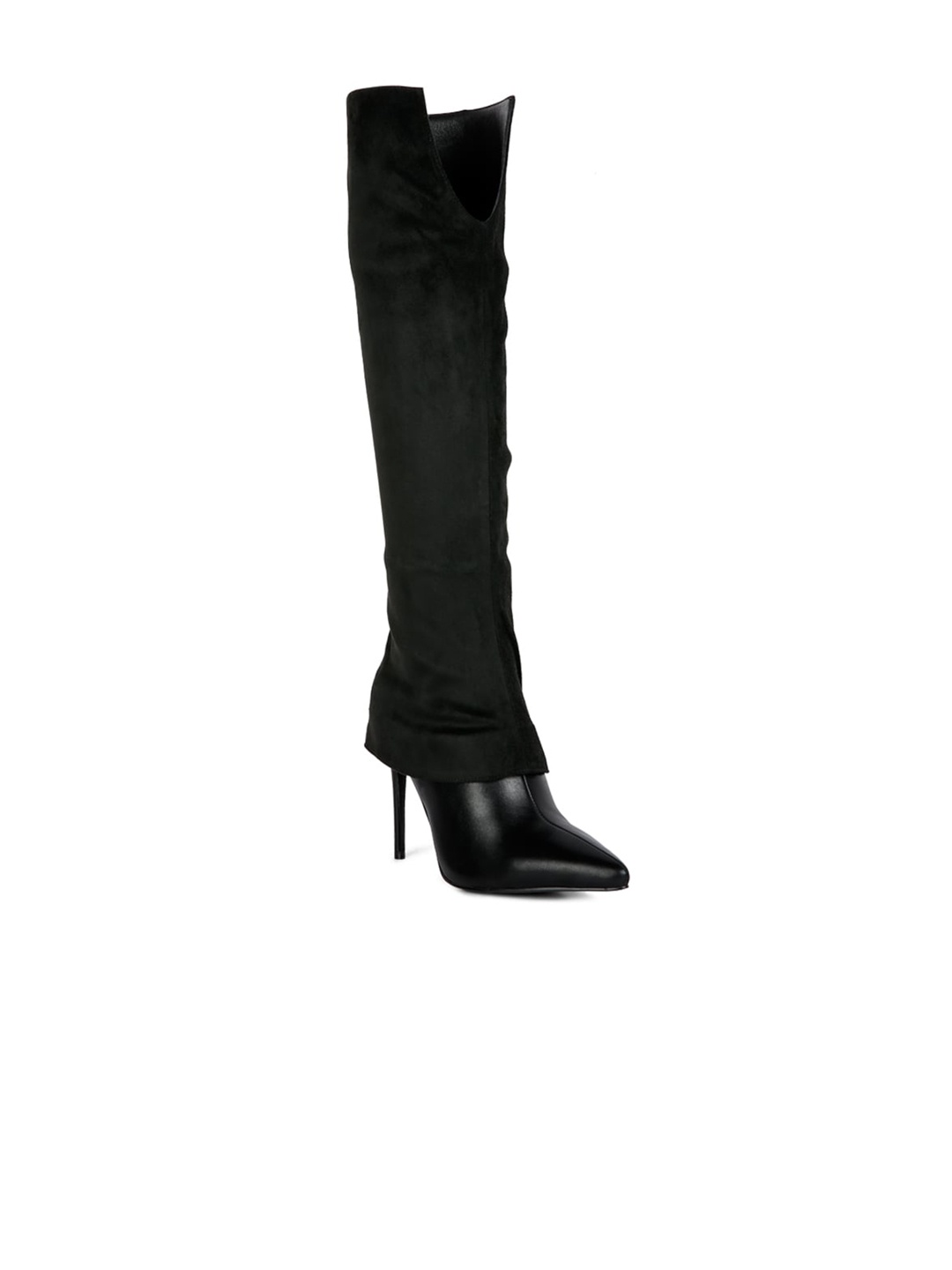 

London Rag Women Fifido Pointed-Toe Stilettos High-Top Winter Boots, Black