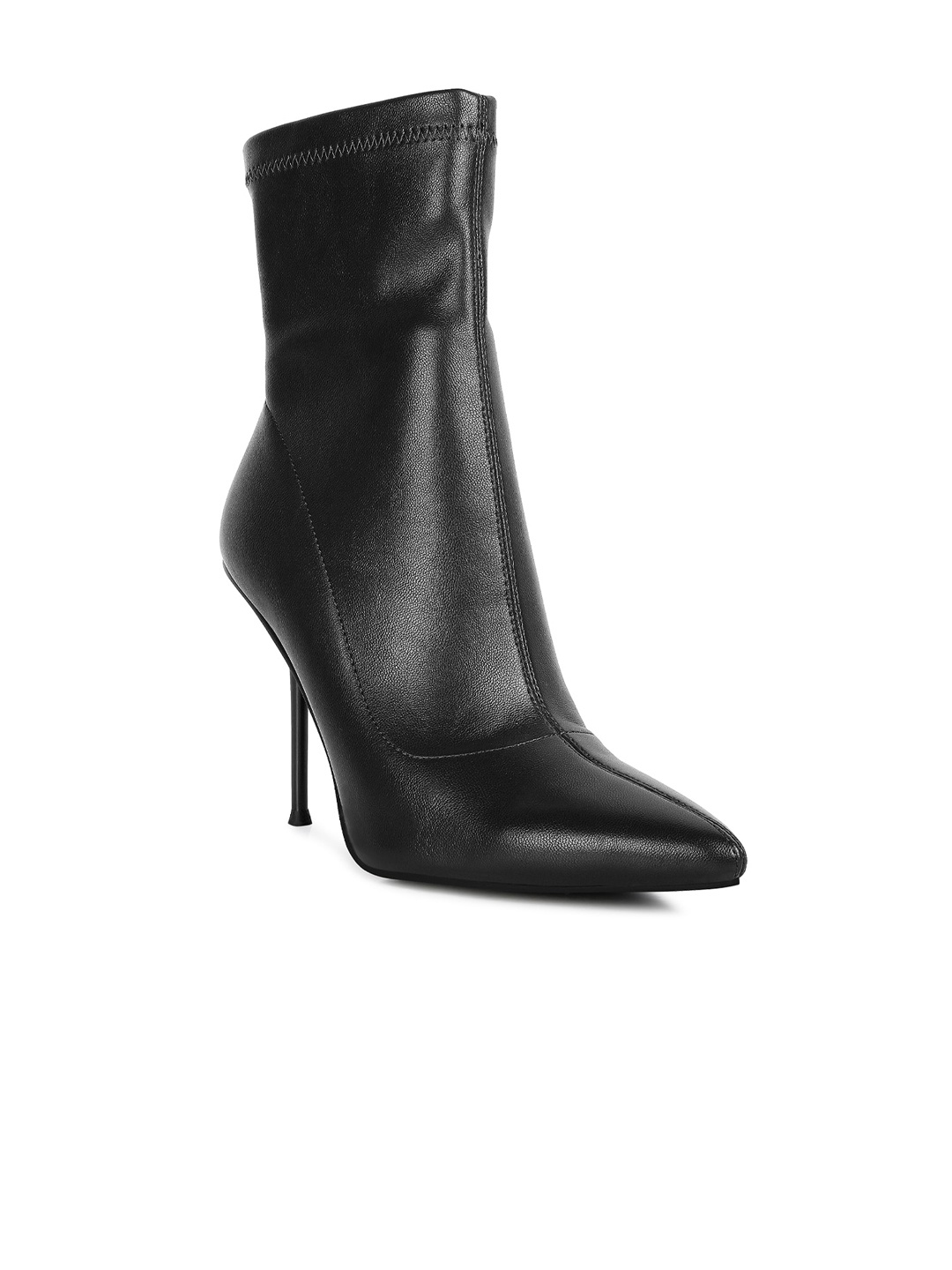 

London Rag Women Casual Mid -Top Stiletto-Heeled Winter Boots, Black