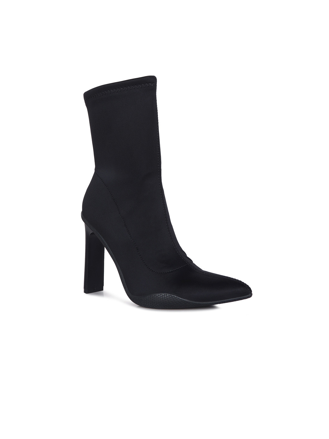

London Rag Women Mid -Top Pointed Toe Slim Heel Boots, Black