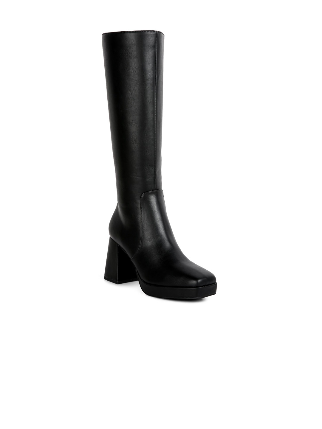 

London Rag Women High Top Block Heel Boots, Black