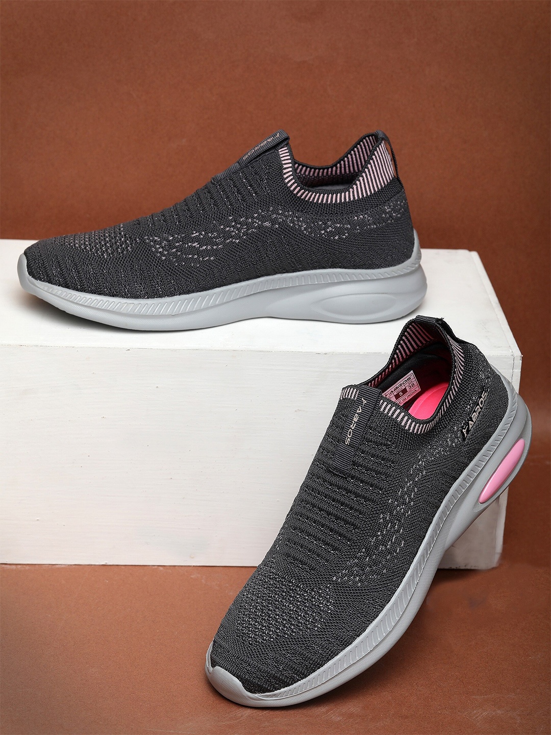 

ABROS Women Mesh Running Shoes, Grey