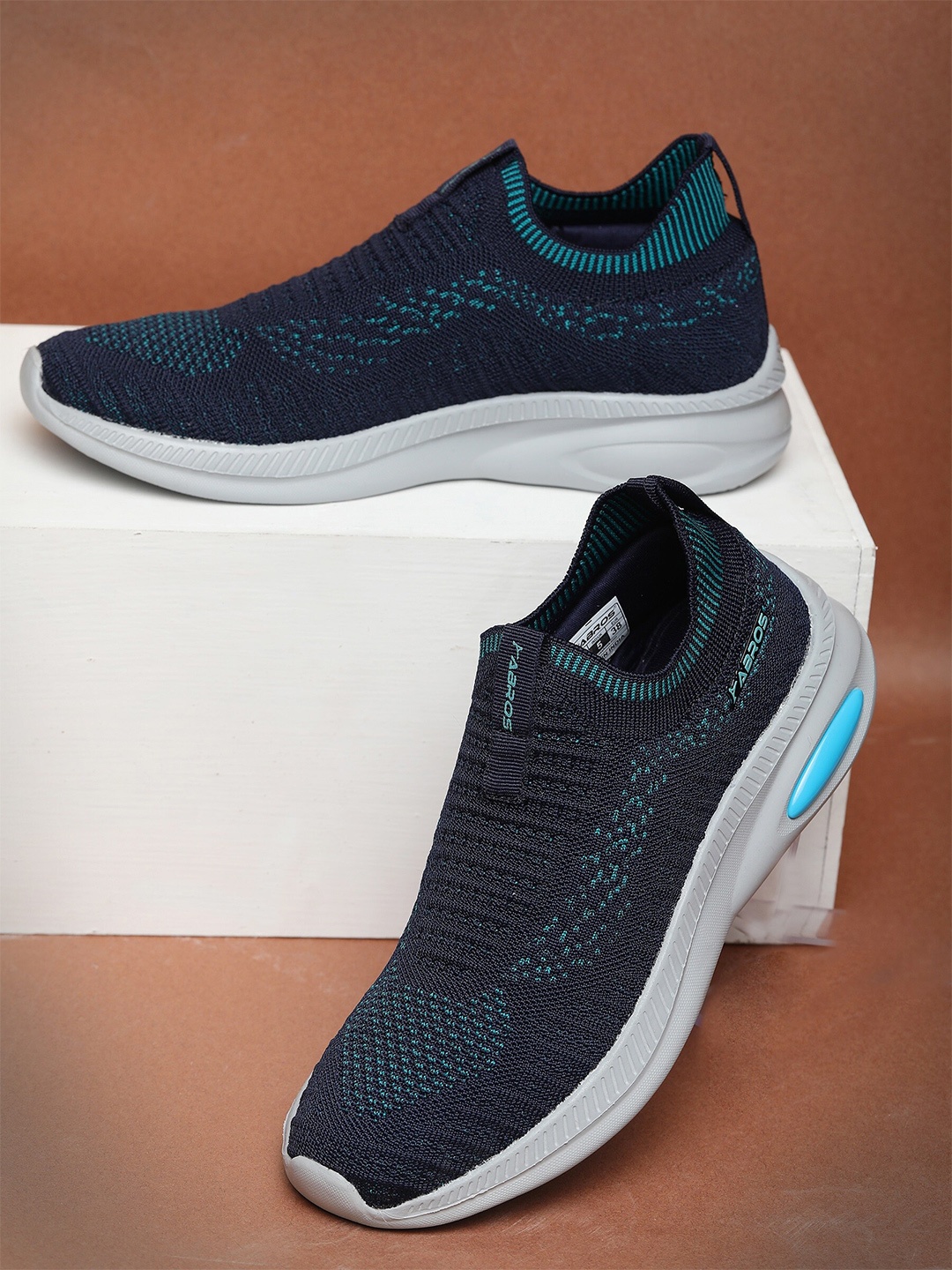 

ABROS Women Mesh Walking Shoes, Navy blue