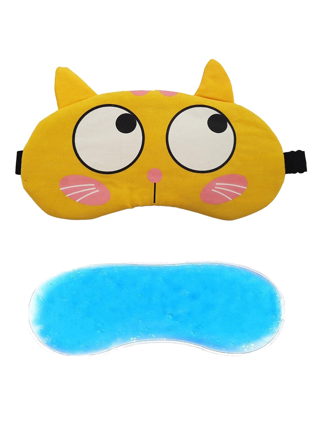 

JENNA Face Cat Sleeping Eye Mask With Ice Gel, Yellow
