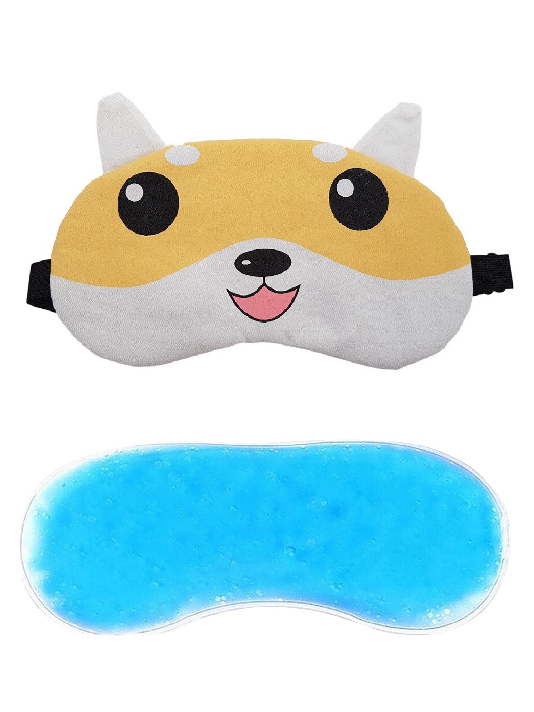 

JENNA Printed Sleeping Eye Mask With Ice Gel, Mustard