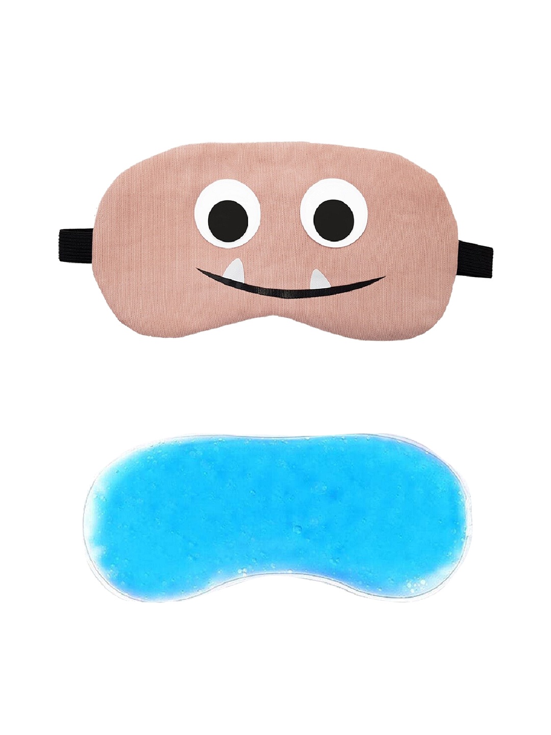 

JENNA Unisex Eyes Teeth Sleeping Eye Mask With Ice Gel, Pink