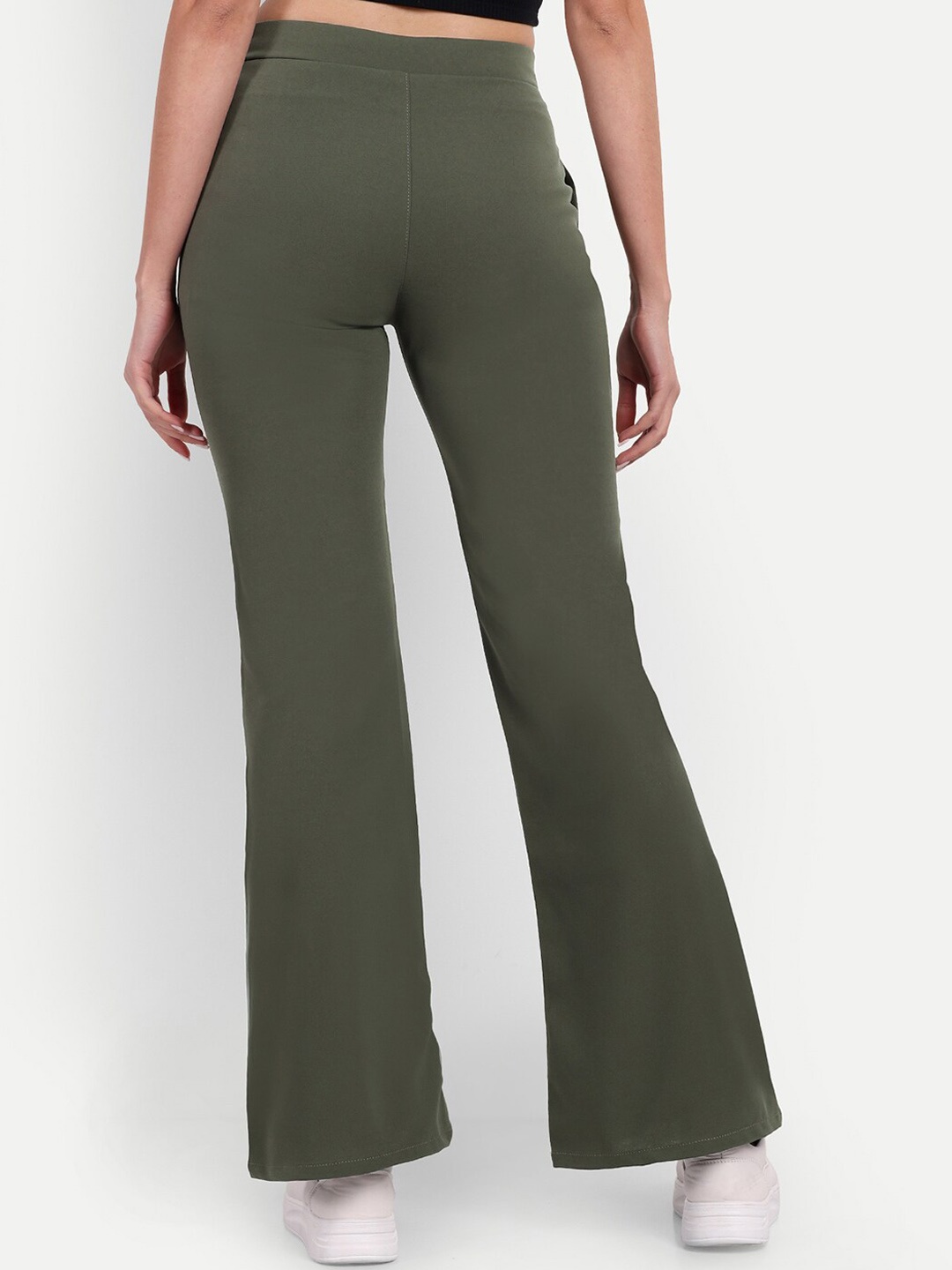 

Next One Women Flared High-Rise Flared Bootcut Trousers, Olive