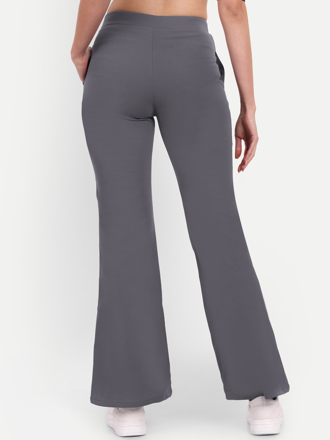 

Next One Women Relaxed Flared High-Rise Bootcut Trousers, Grey