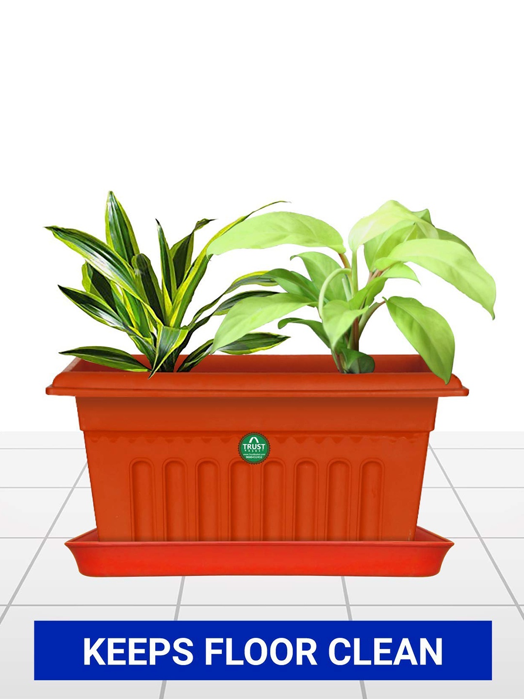

TRUSTBASKET 3 Pcs Brown Textured Planter Saucers