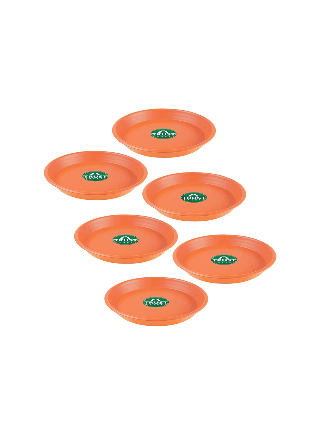 

TrustBasket 6-Pcs Brown UV Treated Round Saucers Planters
