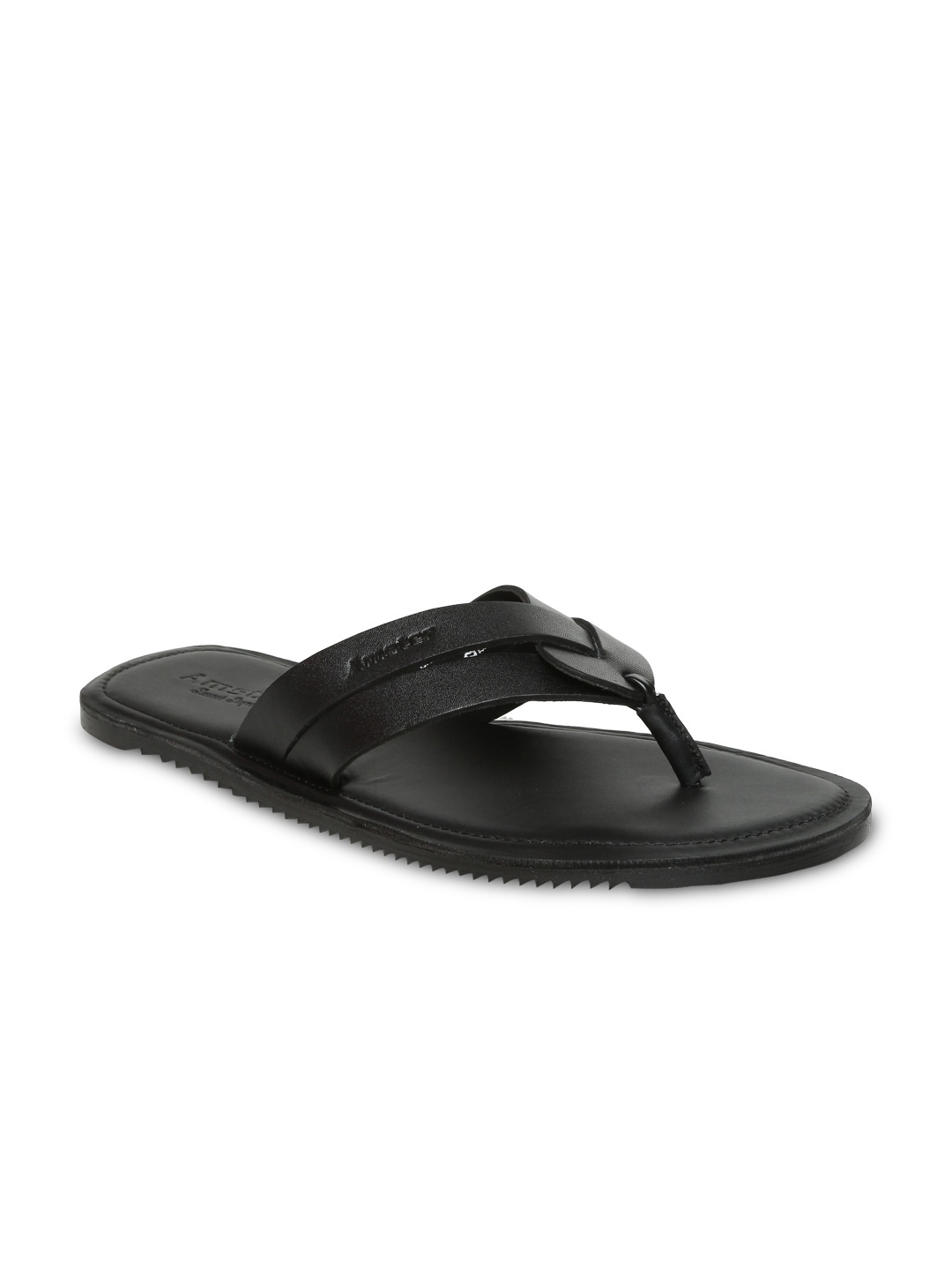 

Amster Men Black Genuine Leather Sandals
