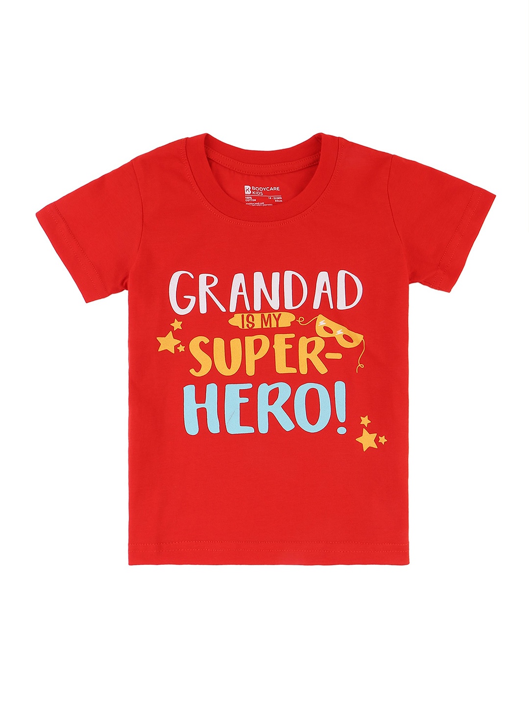 

Bodycare Kids Boys Typography Printed Cotton T-shirt, Red