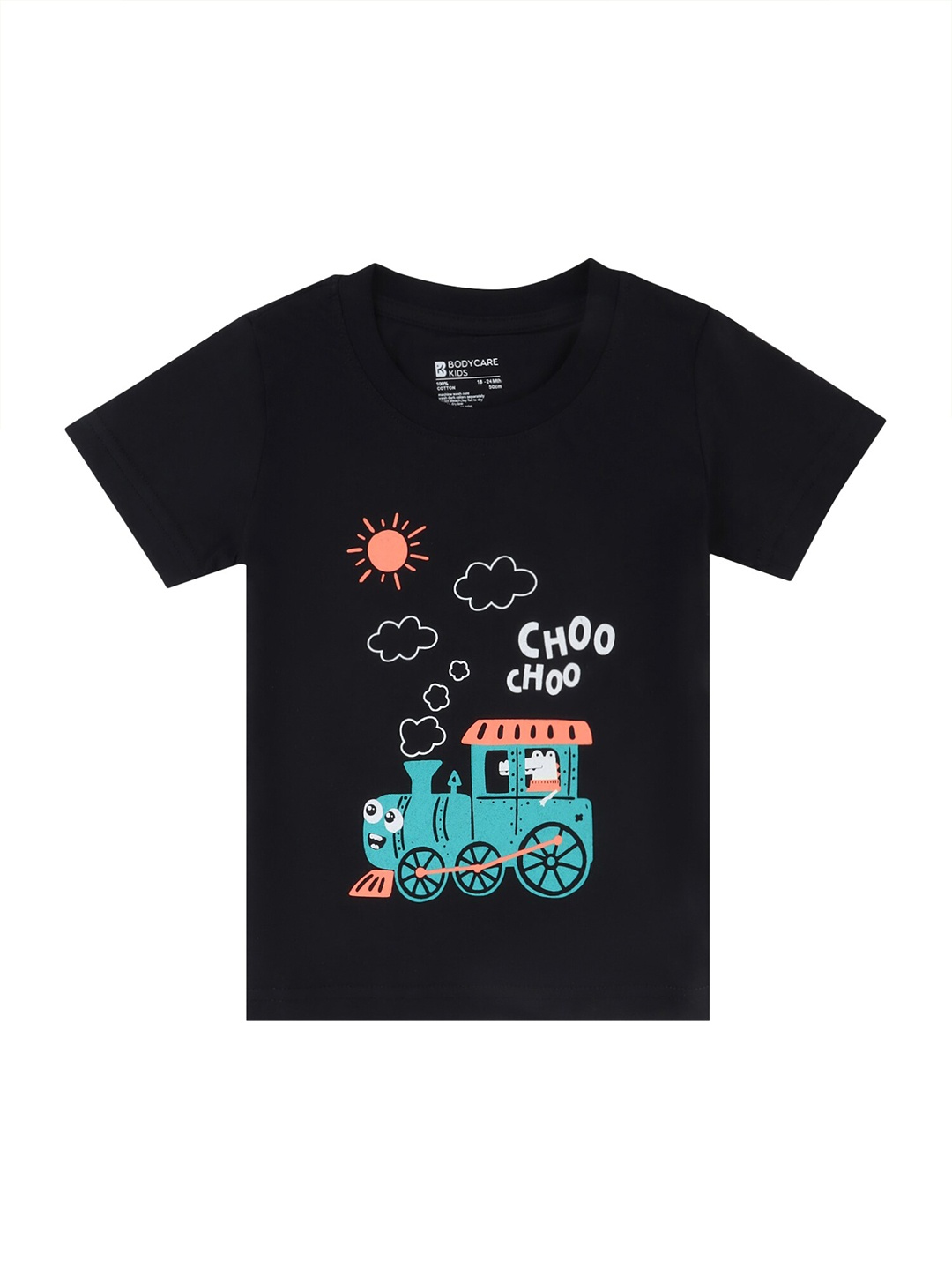 

Bodycare Kids Infants Boys Printed Cotton T-shirt, Black