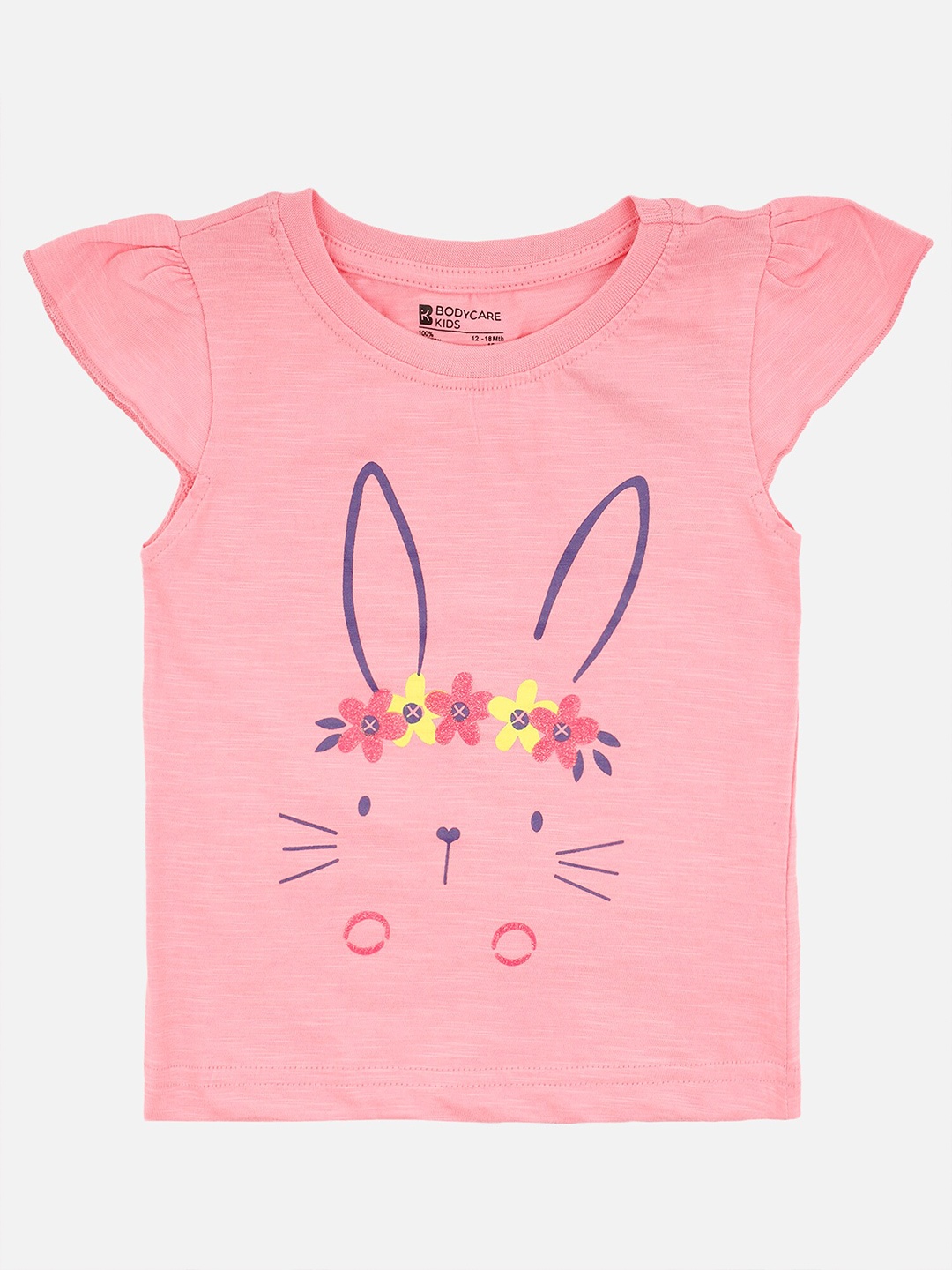 

Bodycare Kids Infants Girls Printed Cotton T-shirt, Pink