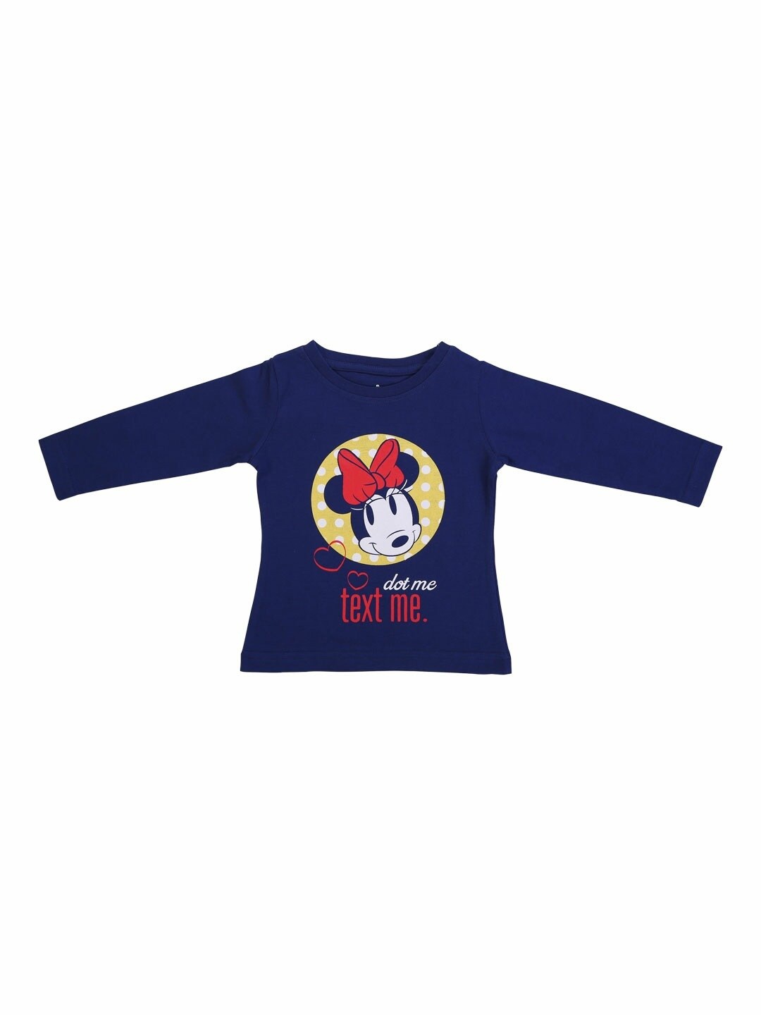 

Bodycare Kids Girls Minnie Mouse Graphic Printed Cotton T-shirt, Navy blue