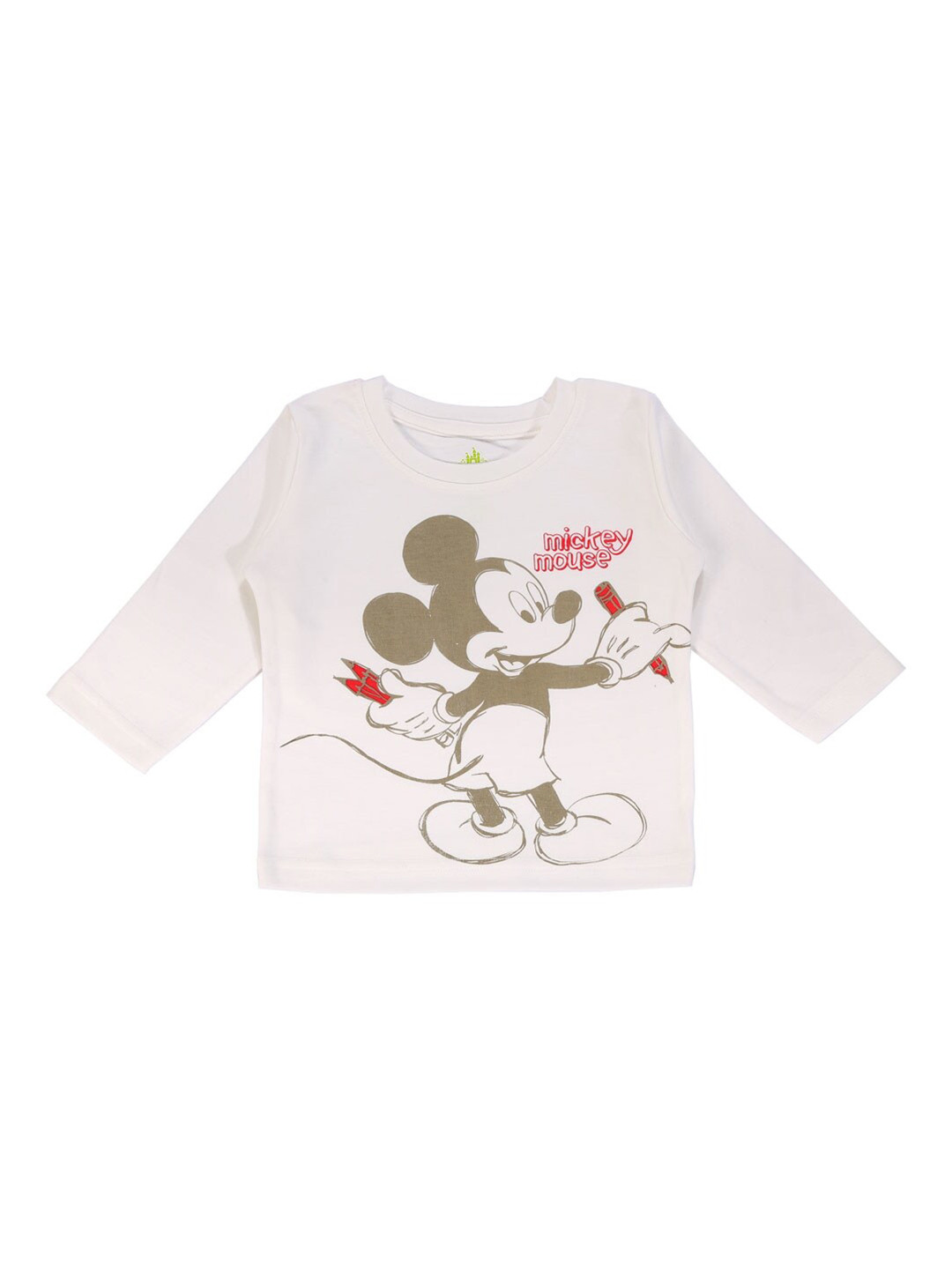 

Bodycare Kids Boys Mickey Mouse Printed Cotton T-shirt, White