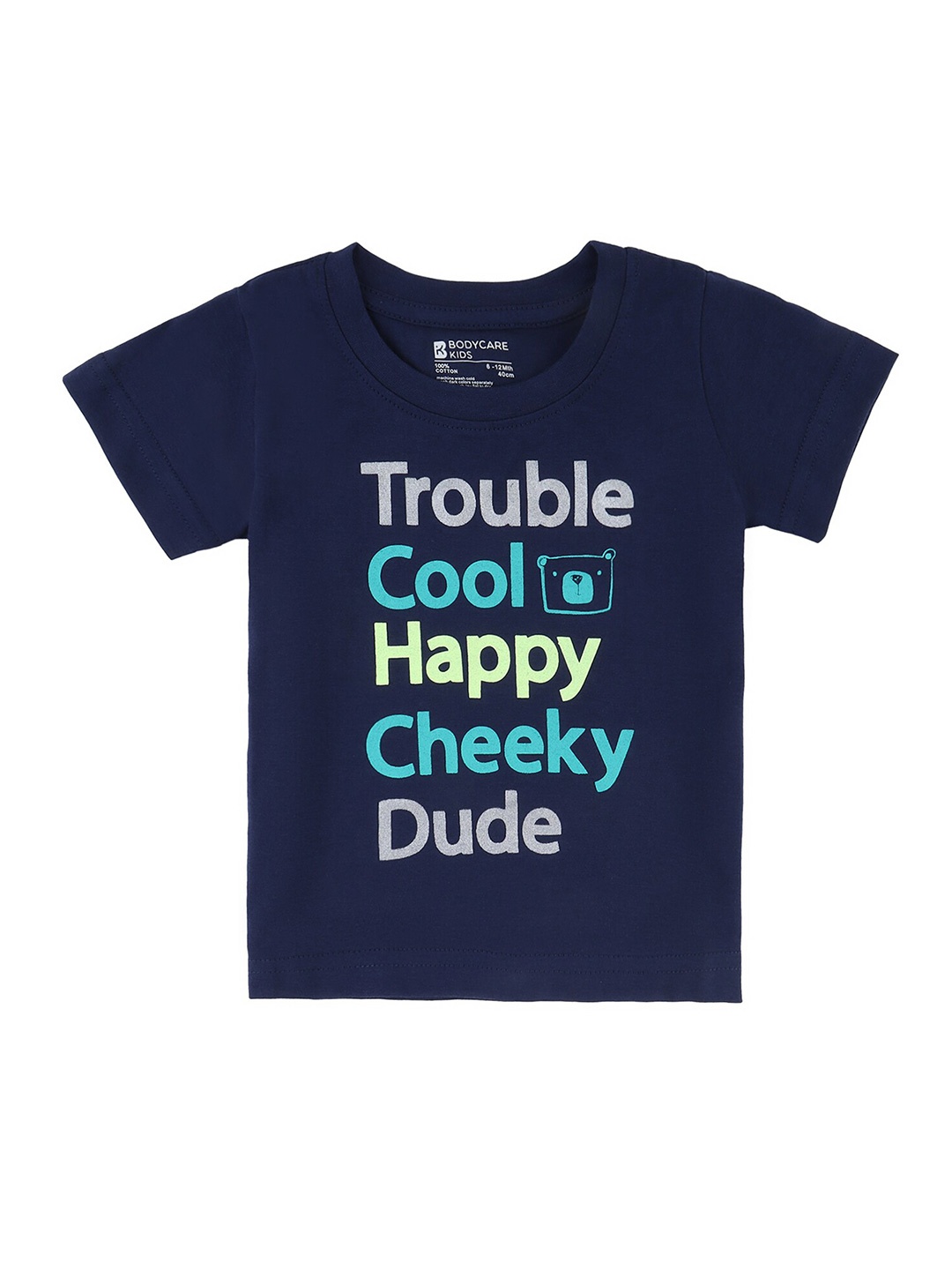 

Bodycare Kids Boys Typography Printed Cotton T-shirt, Blue