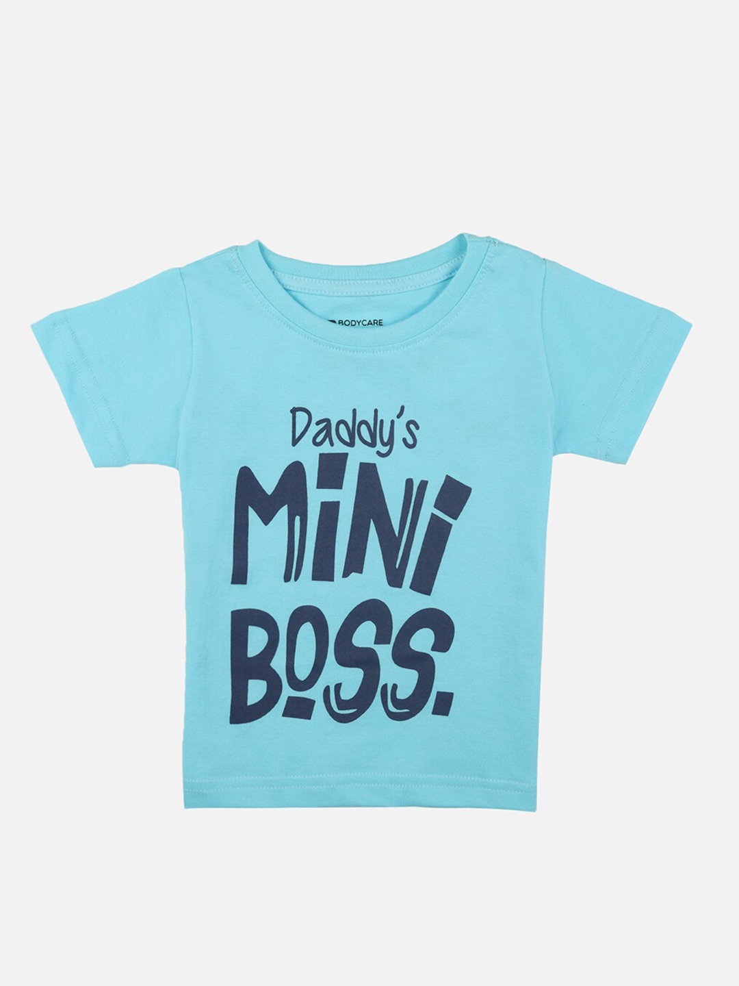 

Bodycare Kids Girls Typography Printed Round Neck Cotton T-shirt, Blue