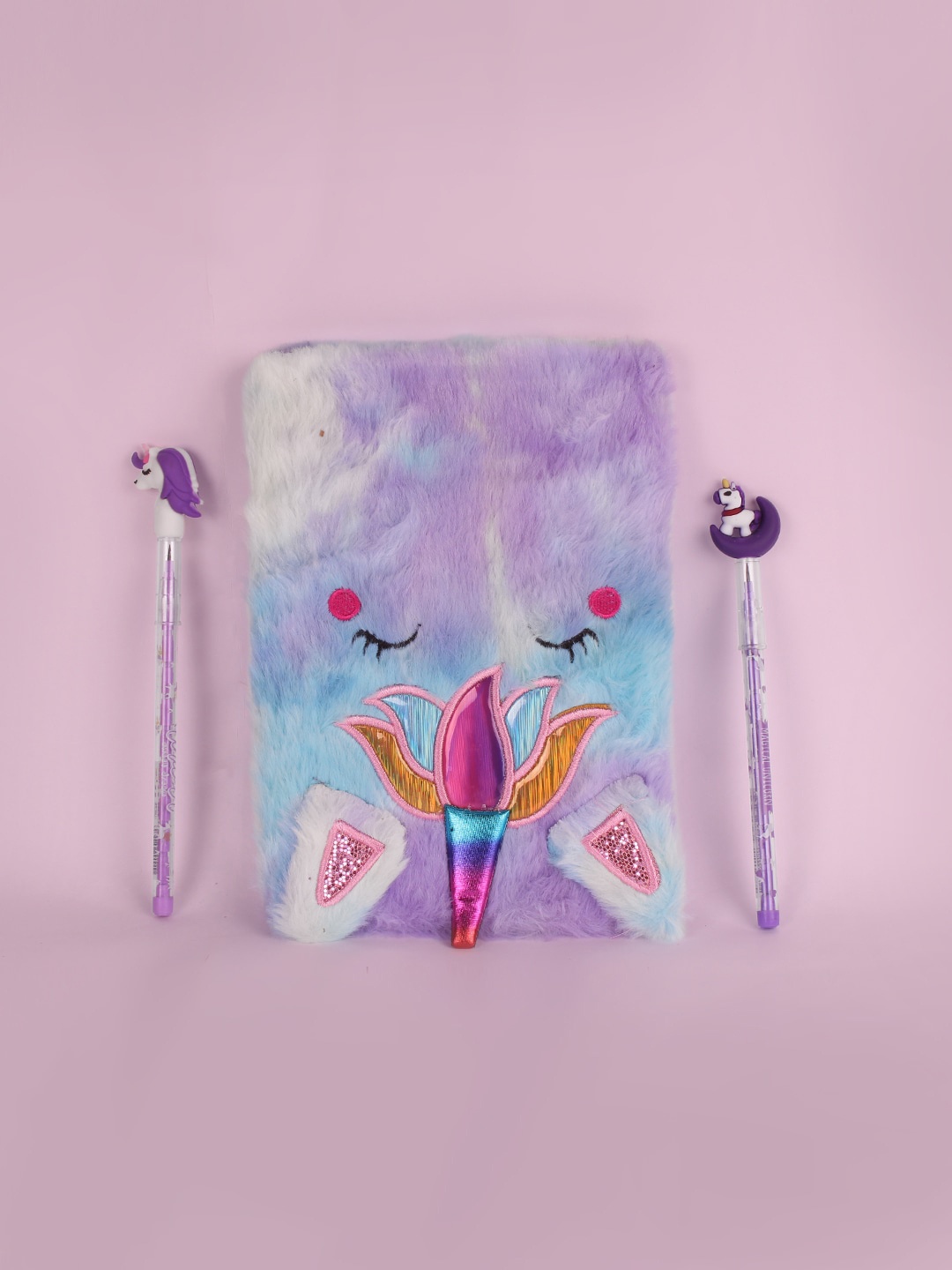 

DukieKooky Kids Set Of 4 Purple Unicorn Notebook & Pencil Stationery