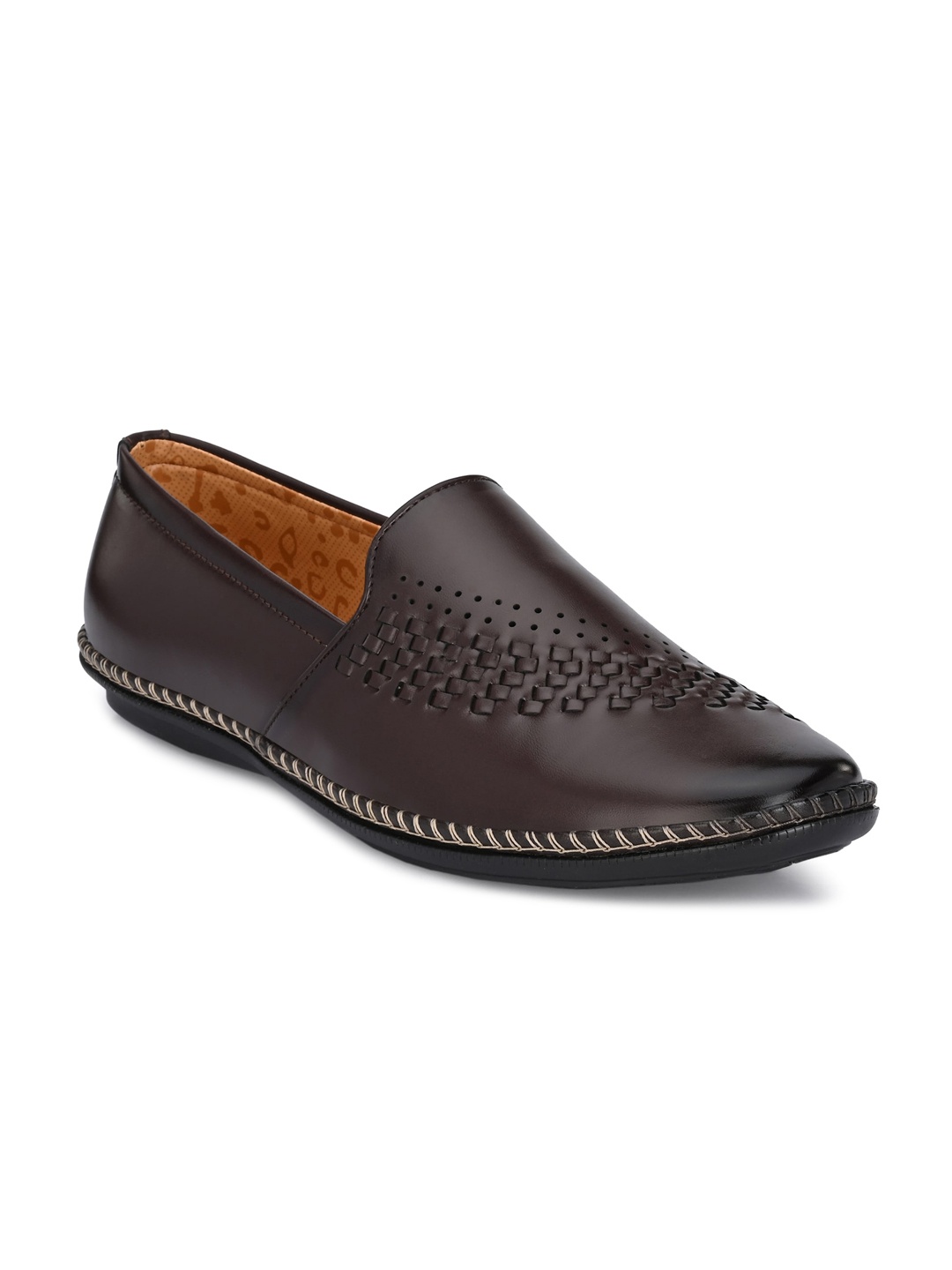 

John Karsun Men Woven Design Espadrilles, Brown