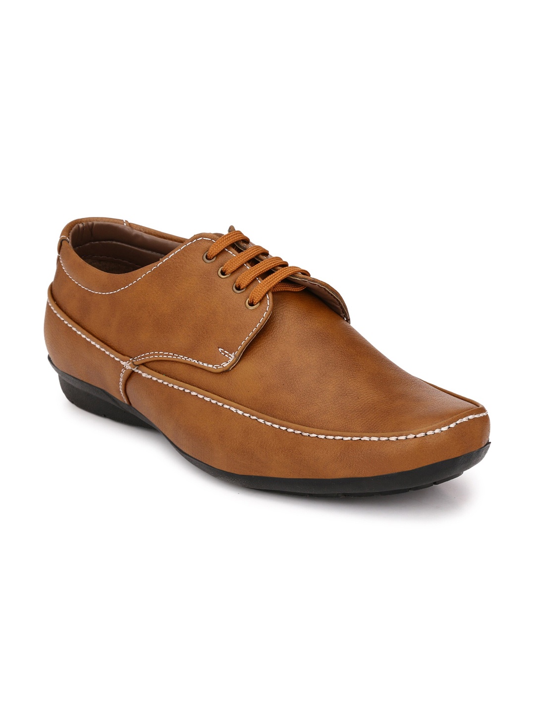 

John Karsun Men Solid Formal Derbys, Tan