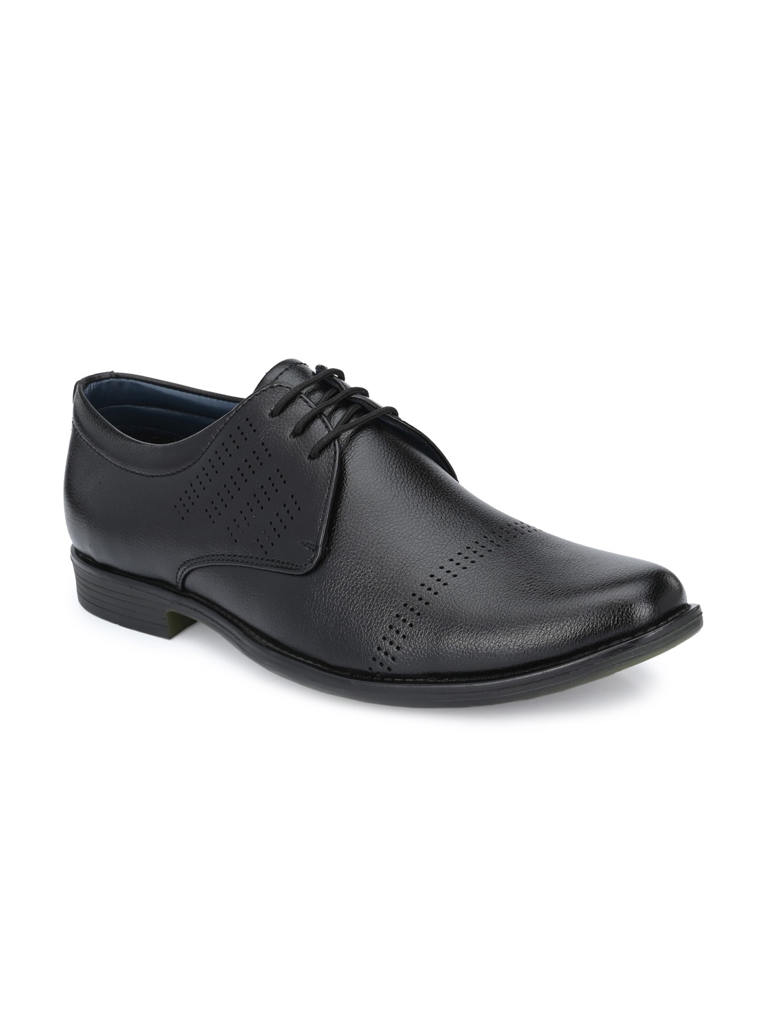 

John Karsun Men Textured Formal Derbys, Black