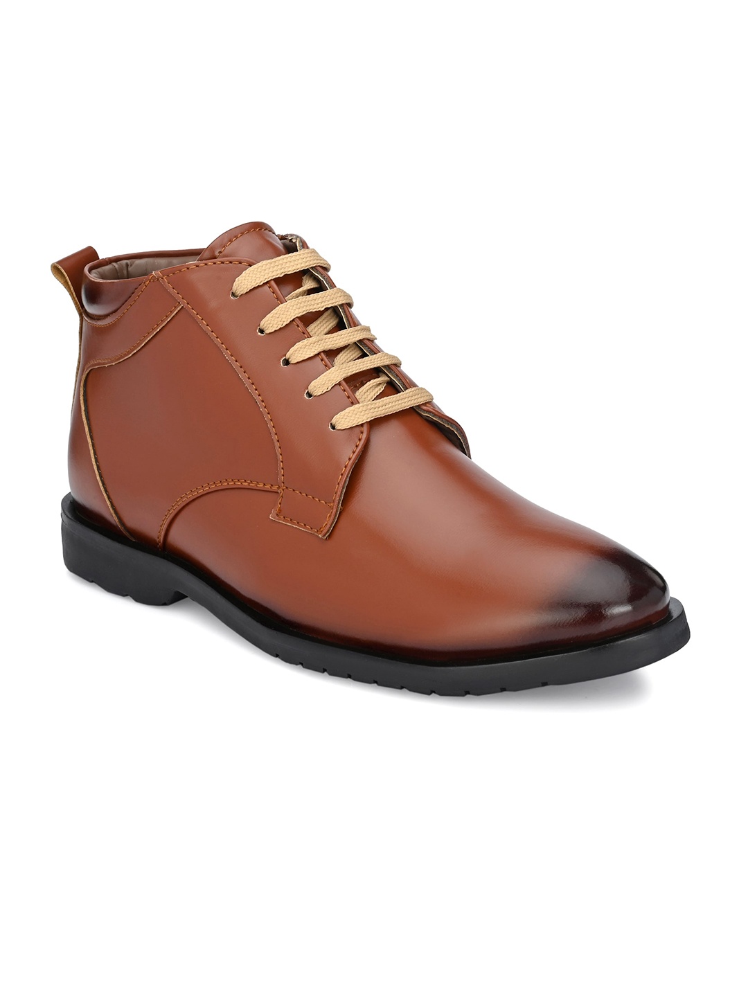 

John Karsun Men Solid Formal Derbys, Tan