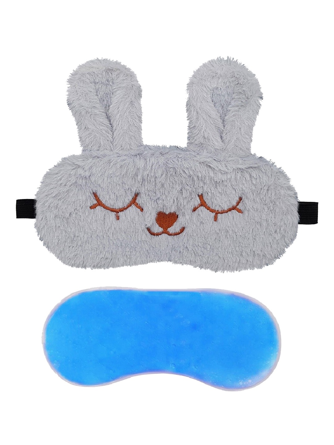 

JENNA Fur Bunny Gel Sleeping Eye Mask, Grey
