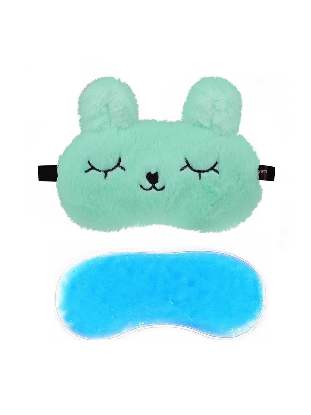 

Jenna Cute Fur Gel Sleeping Eye Shade Mask, Green