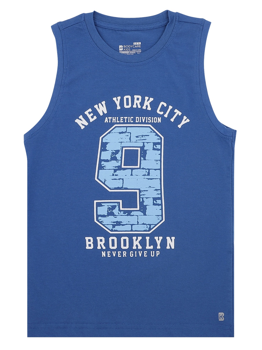 

PROTEENS Boys Antiviral & Antibacterial Varsity Printed Cotton T-shirt, Blue