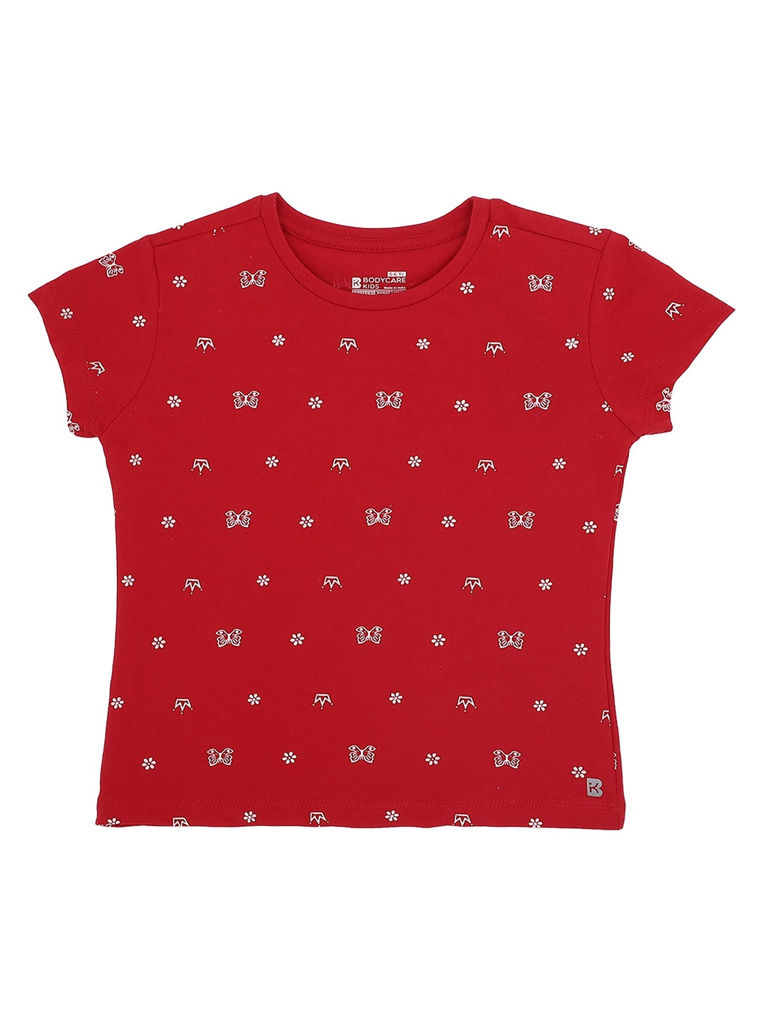 

PROTEENS Girls Conversational Print Cotton T-shirt, Red