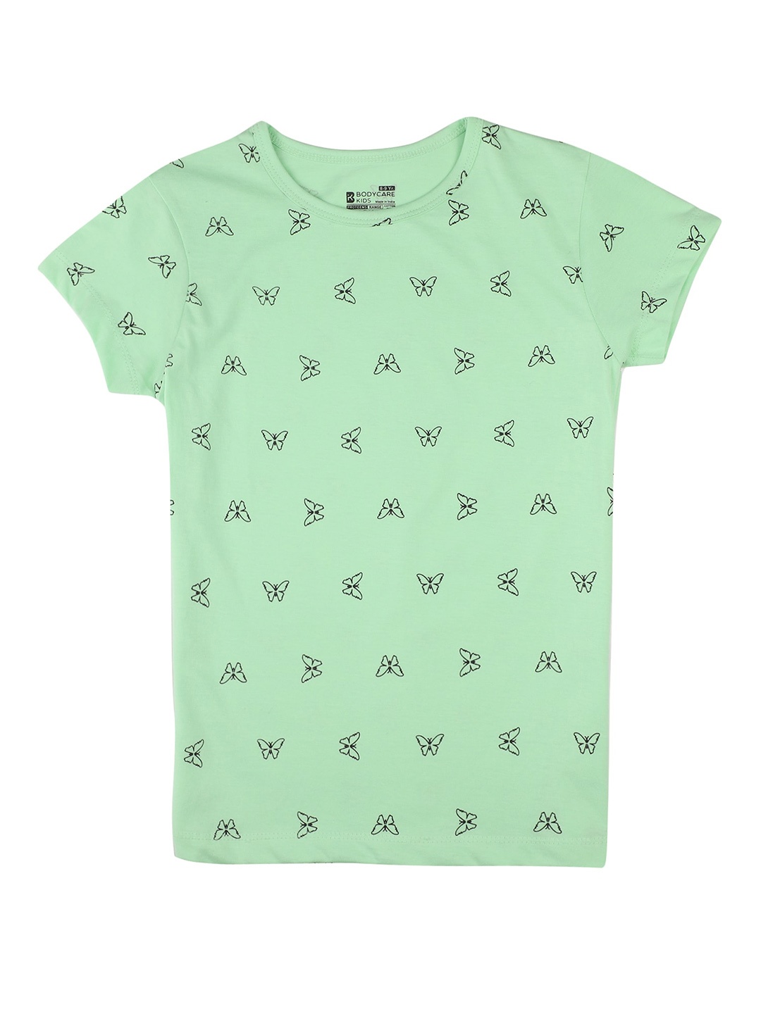 

PROTEENS Girls Conversational Printed Cotton T-shirt, Green