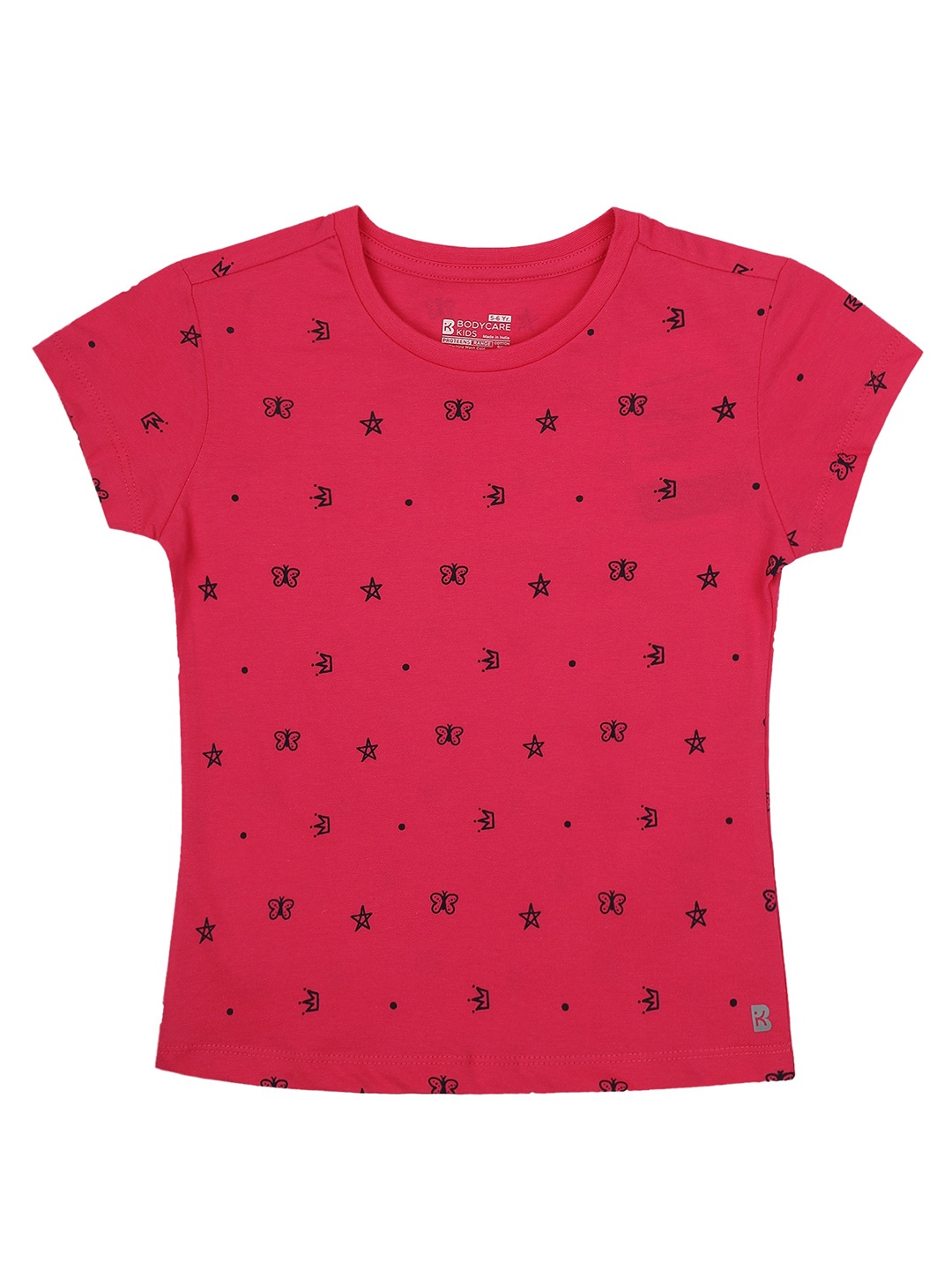 

PROTEENS Girls Conversational Printed Short Sleeve Cotton T-shirt, Pink