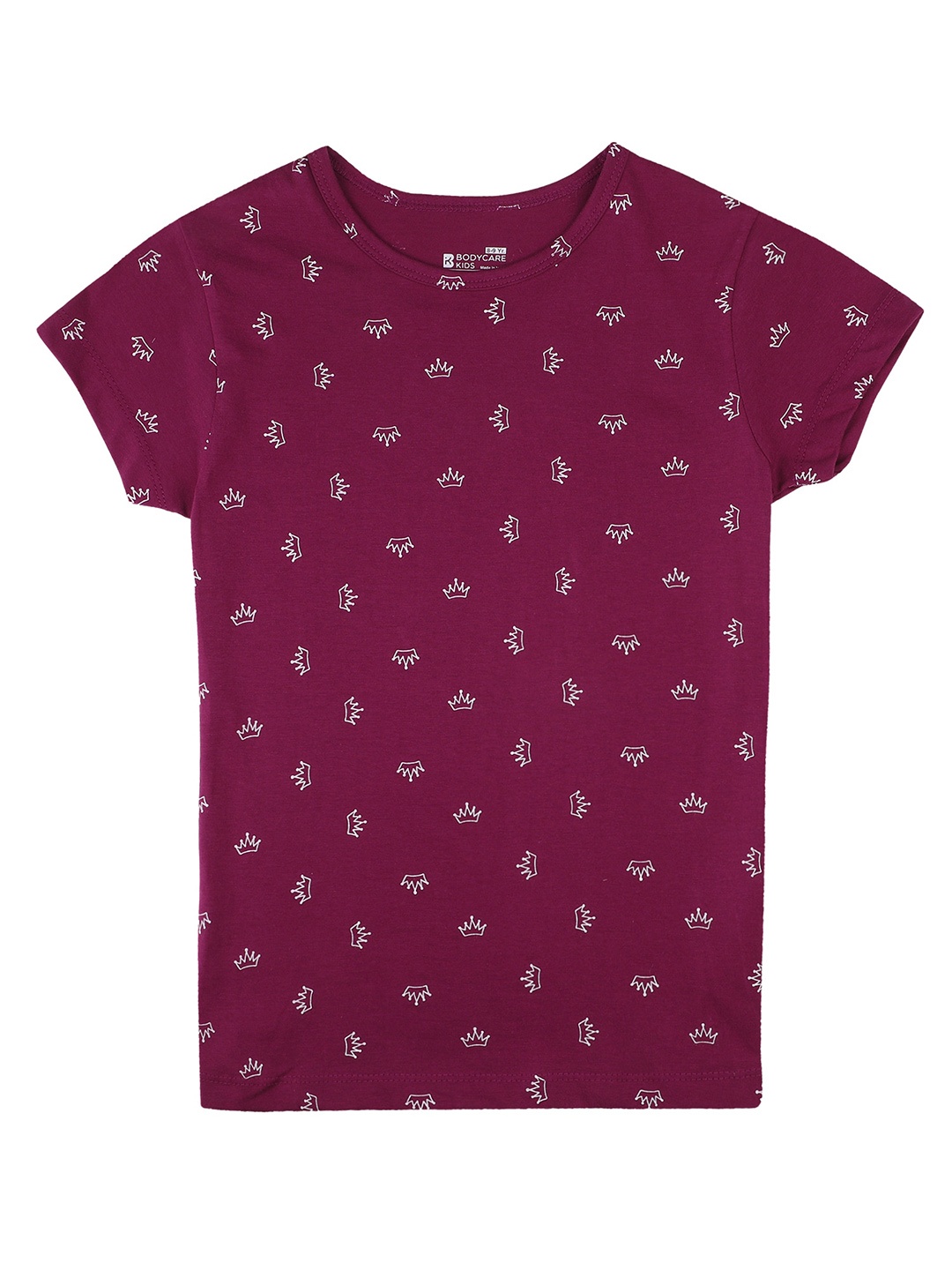 

PROTEENS Girls Conversational Printed Cotton T-shirt, Purple