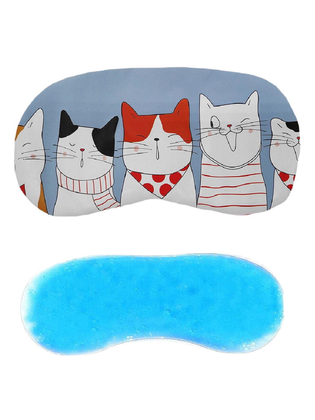 

JENNA Five Kitty Cat Sleeping Eye Shade Mask With Gel, Blue