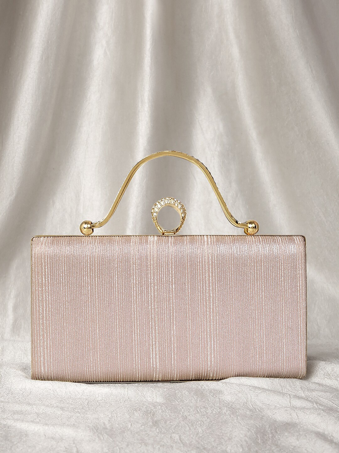 

Peora Textured Purse Clutch, Rose gold