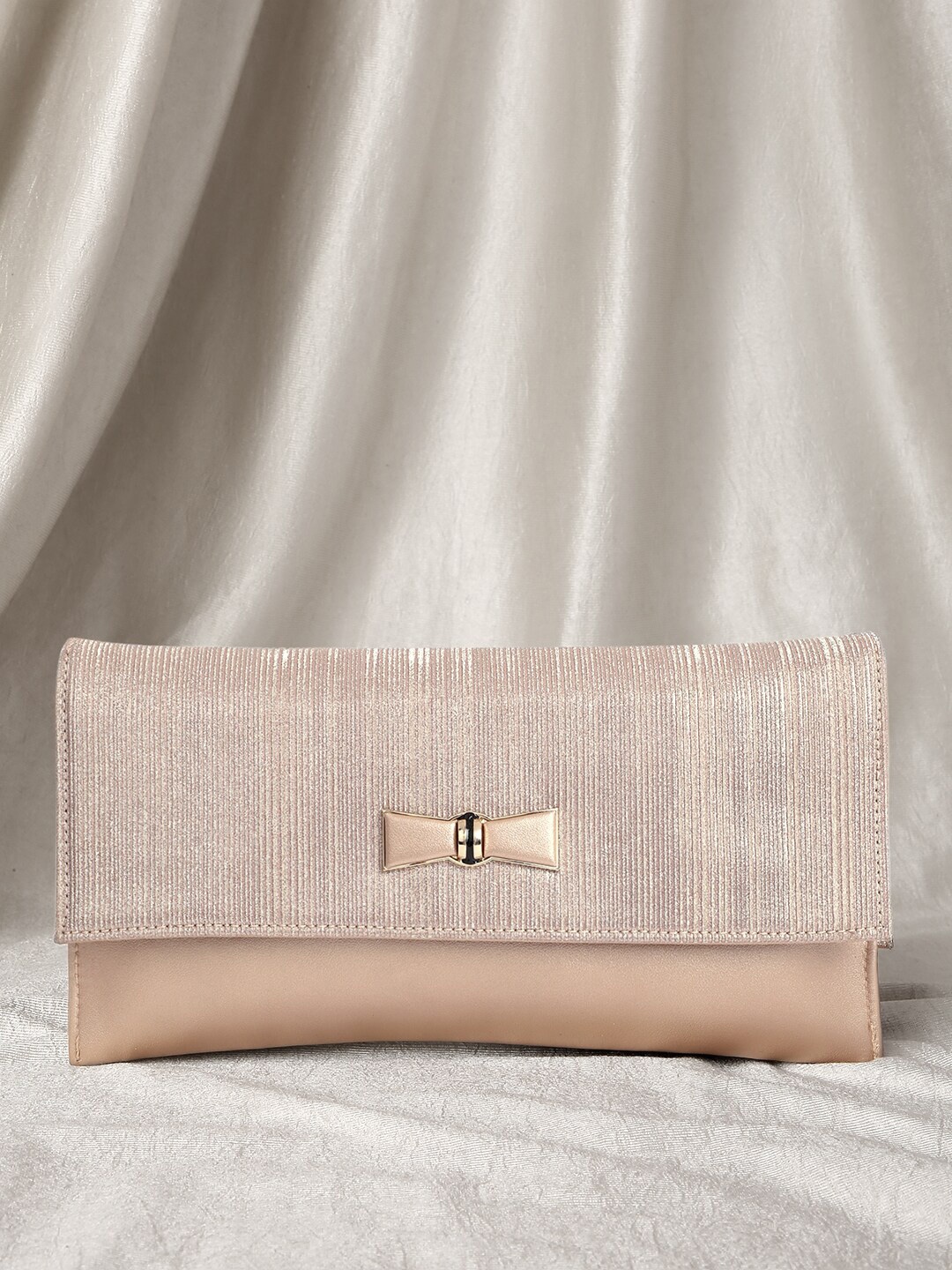 

Peora Textured Purse Clutch, Rose gold