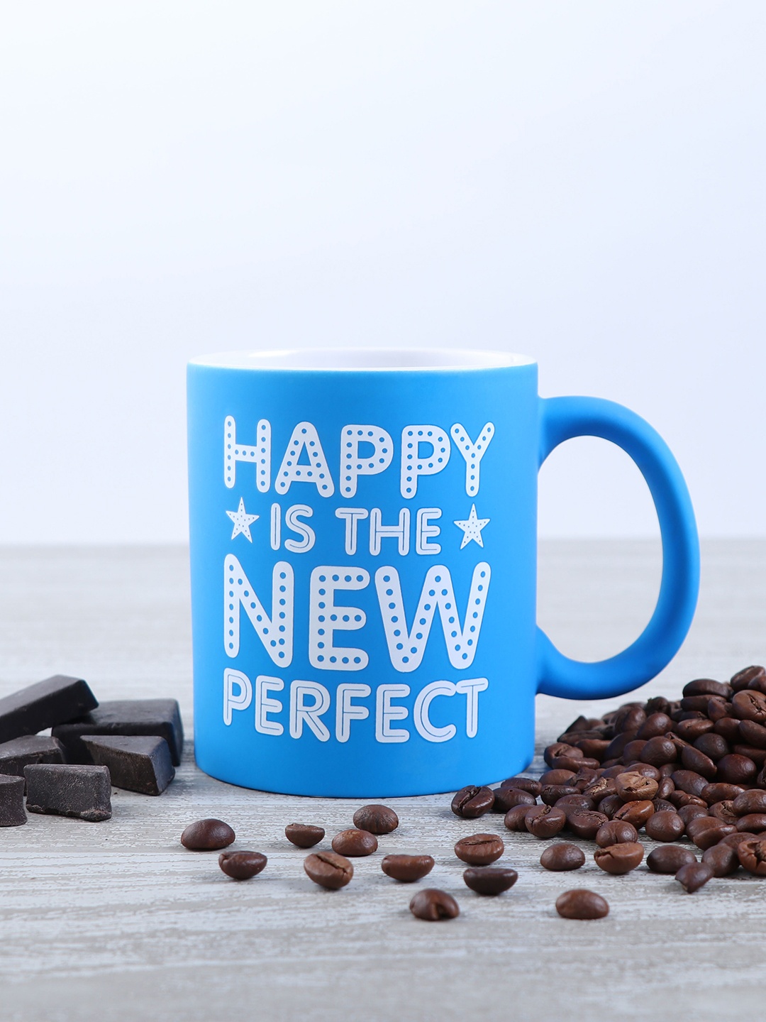 

Archies Blue & White Happy is the New Perfect Printed Ceramic Glossy Mug