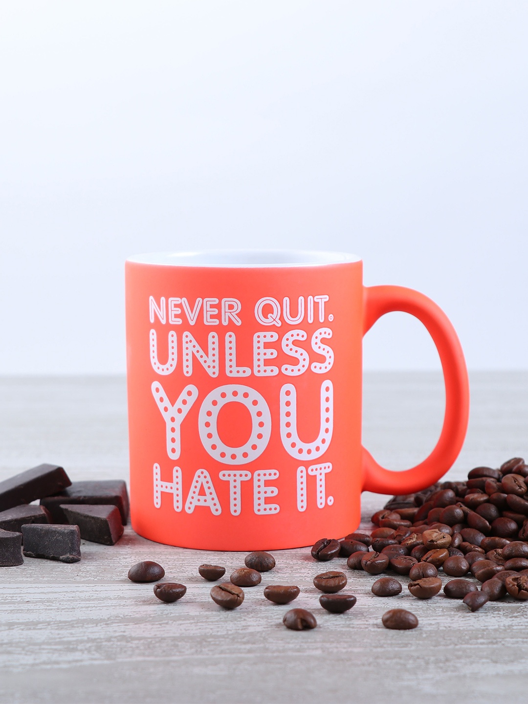 

Archies Orange & White Printed Ceramic Glossy Mug 350 ml