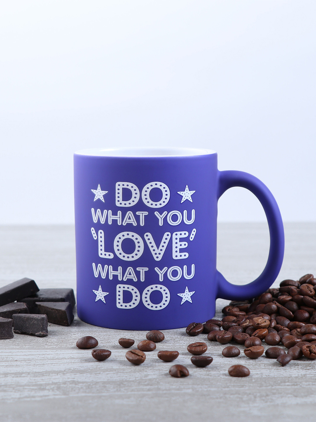

Archies Purple & White Printed Ceramic Glossy Mug 400 ml