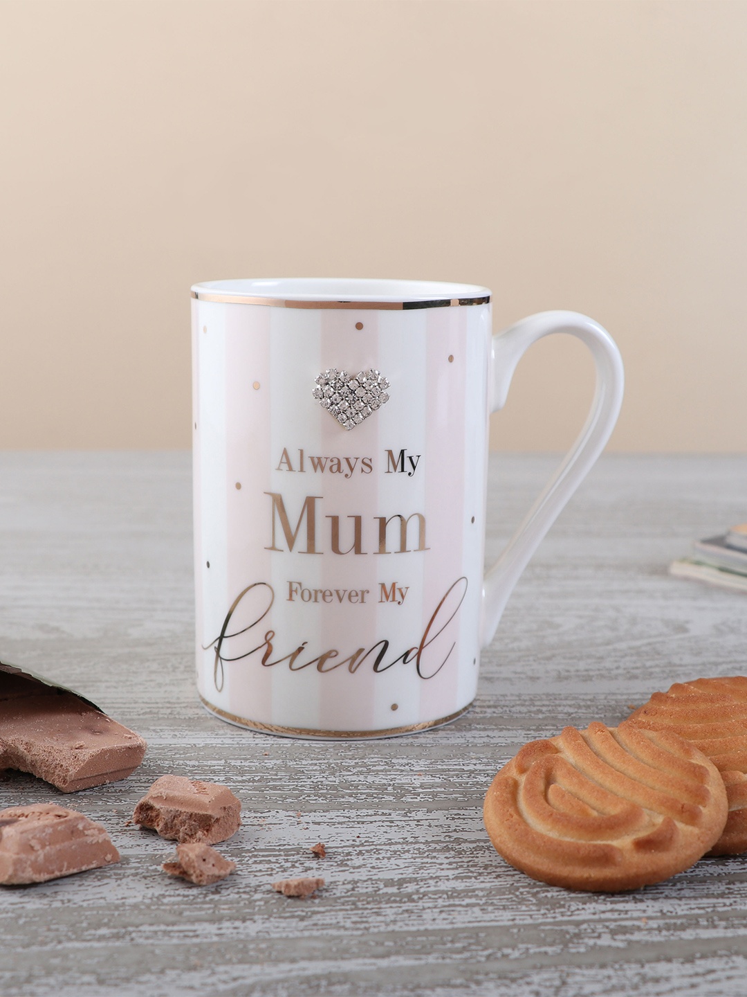 

Archies White Always My Mum Forever My Friend Printed Ceramic Glossy Mug 400 ml