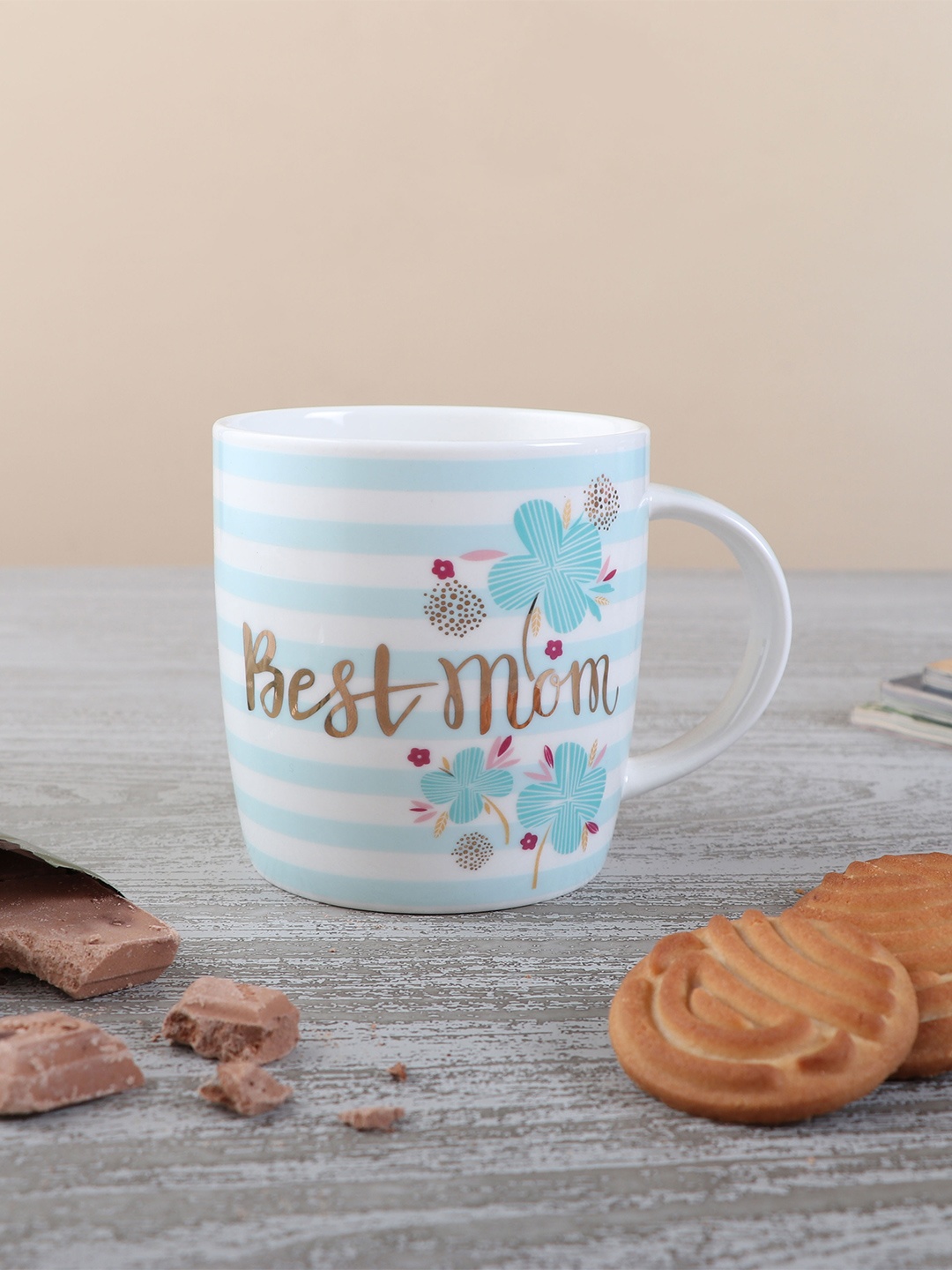 

Archies White & Blue Printed Ceramic Glossy Mug 50 ml