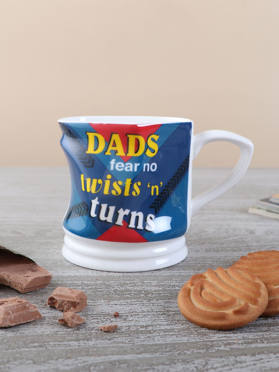 

Archies White & Blue Text or Slogans Printed Ceramic Glossy Mug 350 ml