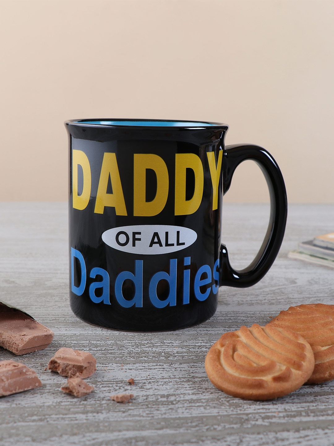 

Archies Black & Yellow Text or Slogans Printed Ceramic Glossy Mug 500 ml